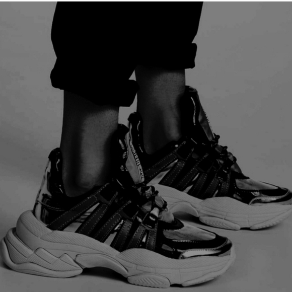 đź’š LF by JEFFREY CAMPBELL TRAINER SNEAKERS TRENDY MOON SHOES - Picture 7 of 14